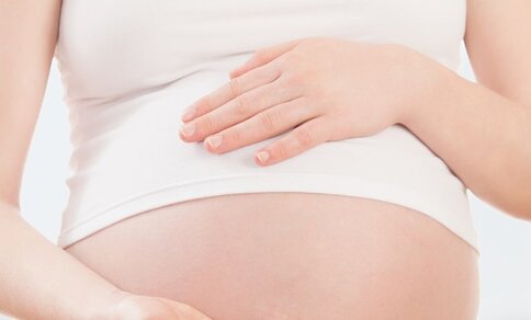 Belly of a pregnant woman