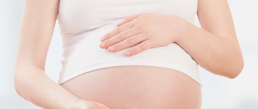 Belly of a pregnant woman